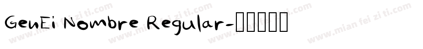 GenEi Nombre Regular字体转换